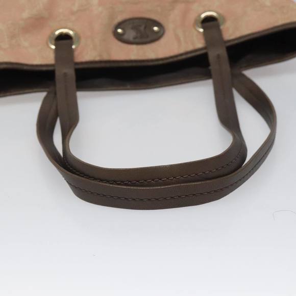 CELINE Paris Macadam Canvas Tote Bag Pink Brown gold Auth hk2071 - Picture 7 of 16